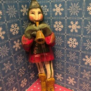 Vintage House A Hatten Piper Piping 1980's Wooden Ornaments 12 Days Of Christmas